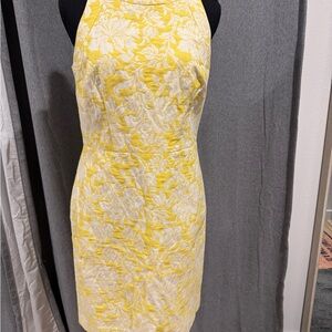 NWT Petite Ann Taylor Yellow and White Floral Mini Dress-Size 6 Petite